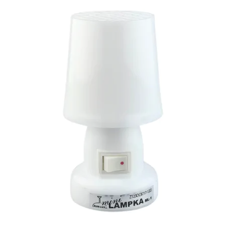 Lampki-do-kontaktu - lampka nocna do kontaktu biała z włącznikiem ml-1 rum-lux 