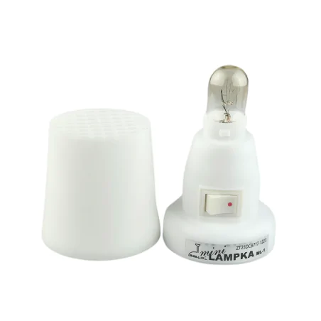 Lampki-do-kontaktu - lampka nocna do kontaktu biała z włącznikiem ml-1 rum-lux 