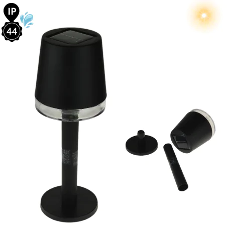 Lampy-solarne-tarasowe - lampka solarna ogrodowa na taras czarna tulia 04370 ideus 