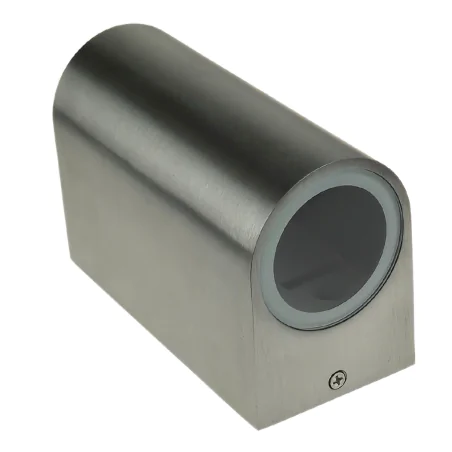 Kinkiety-ogrodowe - kinkiet ogrodowy elewacyjny owalny góra/dół satynowy szczotkowany boston 304599 polux 