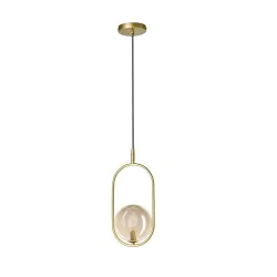 Lampy-sufitowe - lampa sufitowa wisząca z bursztynowym kloszem cordel 31-44099 candellux 