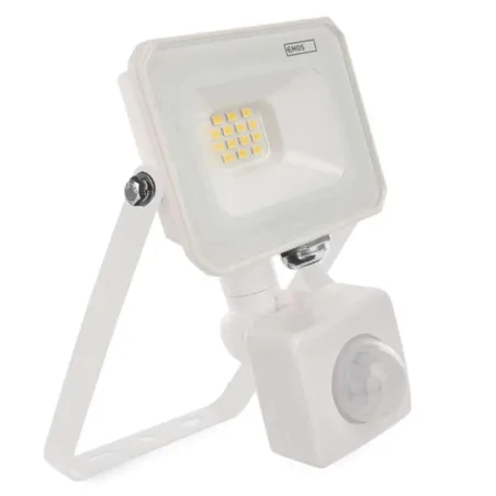 Naswietlacze-z-czujnikiem-ruchu - biały reflektor led przed dom z czujnikiem ruchu i zmierzchu simpo zs2313w emos 