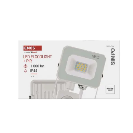 Naswietlacze-z-czujnikiem-ruchu - biały reflektor led przed dom z czujnikiem ruchu i zmierzchu simpo zs2313w emos 