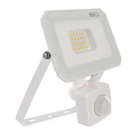 Naswietlacze-z-czujnikiem-ruchu - naświetlacz led w białej obudowie z czujnikiem ruchu i zmierzchu 20w simpo zs2323w emos 