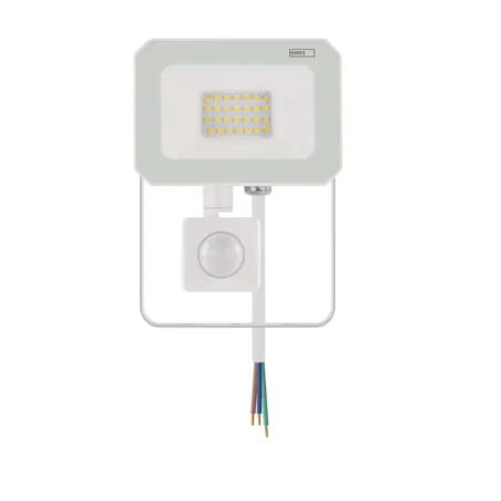 Naswietlacze-z-czujnikiem-ruchu - naświetlacz led w białej obudowie z czujnikiem ruchu i zmierzchu 20w simpo zs2323w emos 