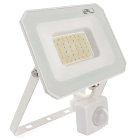 Naswietlacze-z-czujnikiem-ruchu - lampa zewnętrzna naświetlacz  led przed dom biały 30w z czujnikiem ruchu simpo zs2333w emos 