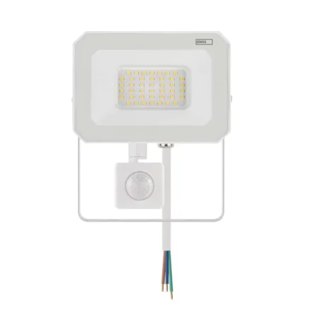 Naswietlacze-z-czujnikiem-ruchu - lampa zewnętrzna naświetlacz  led przed dom biały 30w z czujnikiem ruchu simpo zs2333w emos 