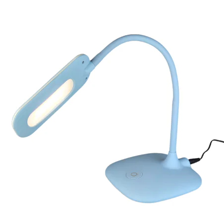 Lampki-biurkowe - lampa biurkowa led z neutralnym światłem do nauki niebieska stella z7602bl emos 