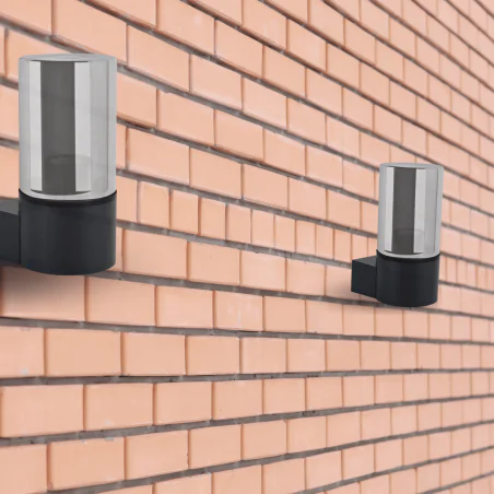 Kinkiety-ogrodowe - kinkiet na zewnątrz czarny lampa ścienna na elewację ip54 beryl 04598 ideus 