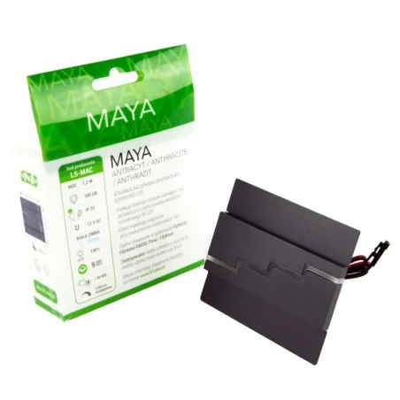 Oswietlenie-schodowe - oprawa schodowa led 1.2w 100lm 6000k 12vdc ip20 antracyt ls-mac maya 