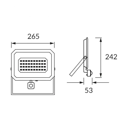Naswietlacze-z-czujnikiem-ruchu - halogen led mocny 100w z czujnikiem ruchu aston  04583 ideus 