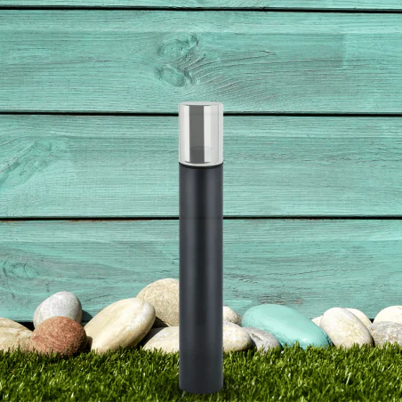 Slupki-ogrodowe - lampa ogrodowa słupek hermetyczny 60cm czarny beryl 04600 ideus 