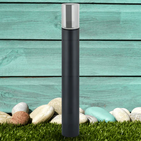 Slupki-ogrodowe - lampa ogrodowa słupek oświetleniowy 80cm czarny beryl 04601 ideus 