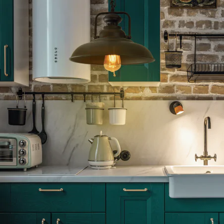 Lampy-sufitowe - lampa sufitowa wisząca w stylu retro żyrandol do kuchni i salonu czarny 20w e27 il mio iceland polux 