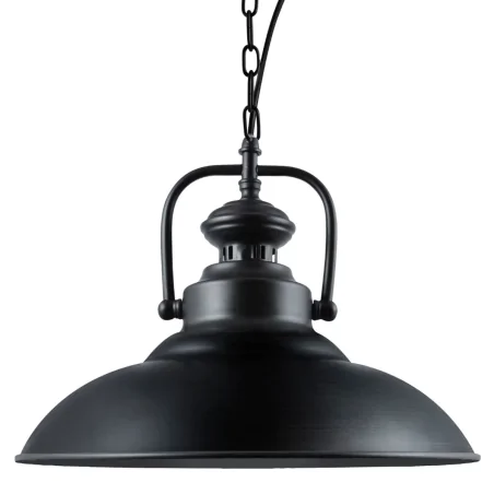 Lampy-sufitowe - lampa sufitowa wisząca w stylu retro żyrandol do kuchni i salonu czarny 20w e27 il mio iceland polux 