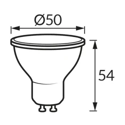 Gwint-trzonek-gu10 - żarówka led mr16 z gwintem gu10 zimne światło 6w 6500k 620lm lara 04528 ideus 