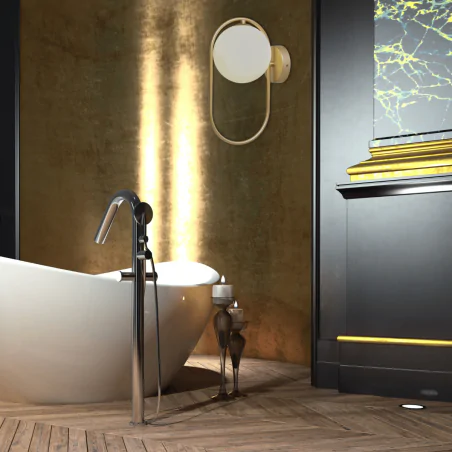 Kinkiety-do-salonu - kinkiet lampa ścienna złota z mlecznym kloszem w kształcie kuli cordel 21-73440 candellux 