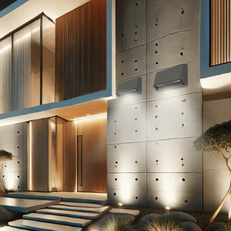 Kinkiety-ogrodowe - kinkiet elewacyjny led na zewnątrz domu grafitowy enye ad-op-6191l4 adviti 