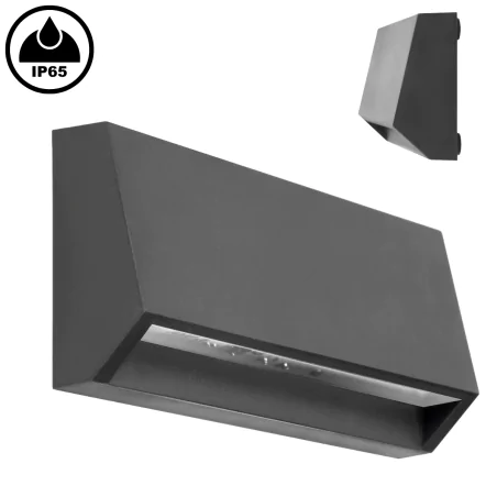 Kinkiety-ogrodowe - kinkiet elewacyjny led na zewnątrz domu grafitowy enye ad-op-6191l4 adviti 