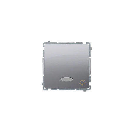 Wlaczniki-i-przyciski-dzwonkowe - srebrny przycisk dzwonkowy z podświetleniem led bmd1l.01/43 simon basic kontakt simon 