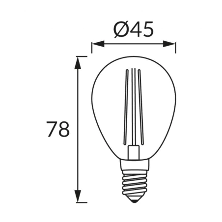 Gwint-trzonek-e14 - 04482 żarówka kulka globe e14 filament neutralna 6w 750lm 4100k ulke ideus 