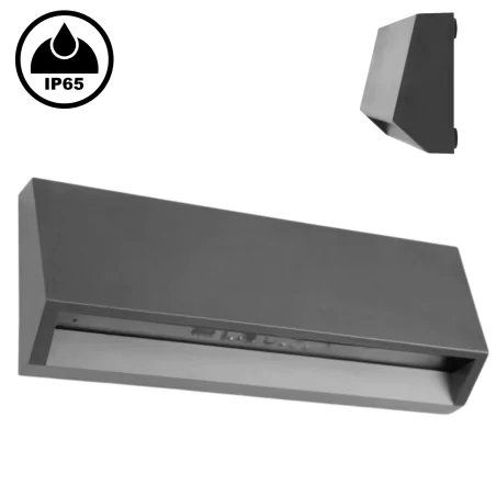 Kinkiety-ogrodowe - kinkiet hermetyczny led lampa na elewację domu o mocy 4w grafitowa enye ad-op-6560l4 adviti 