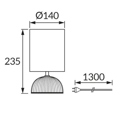Lampki-nocne - lampka nocna szara na stolik e14 pasma 04721 ideus 