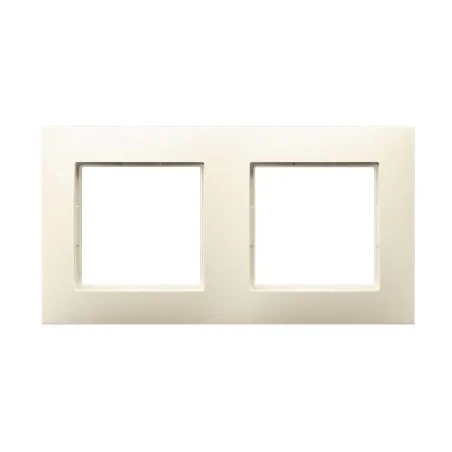 Ramki-podwojne - ramka podwójna do gniazd i włączników serii aria ospel ecru r-2u/27 