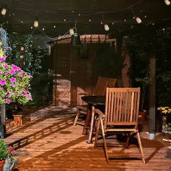 Swiecace-kule-i-girlandy - girlanda ogrodowa wisząca na prąd 10 żarówek do altany 5,6m party f polux-goldlux 