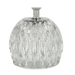 Lampki-nocne - kryształowa lampka stołowa z białym kloszem e14 zefir 04723 ideus 