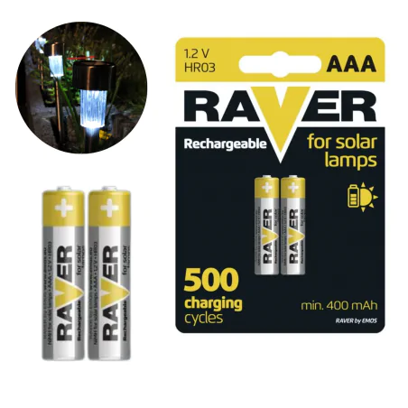Akumulatory - akumulatorek aaa do lampy solarnej zestaw 2 sztuk b7414 raver 