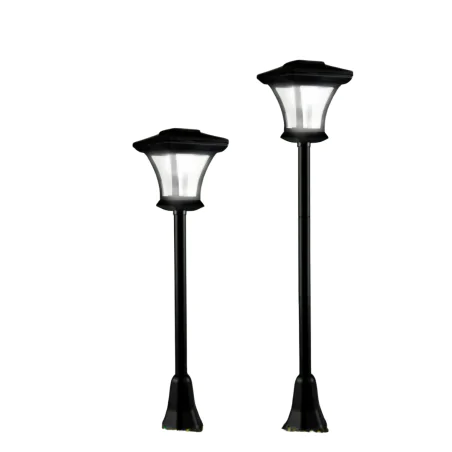 Lampy-solarne - lampa ogrodowa latarnia solarna w czarnej obudowie tirana 325518 polux-goldlux 