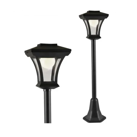 Lampy-solarne - lampa ogrodowa latarnia solarna w czarnej obudowie tirana 325518 polux-goldlux 