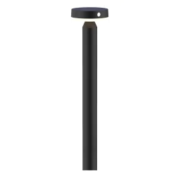 Lampy-solarne - lampa solarna stojąca do ogrodu czarna z czujnikiem ruchu i zmierzchu gwinea 329790 polux-goldlux 