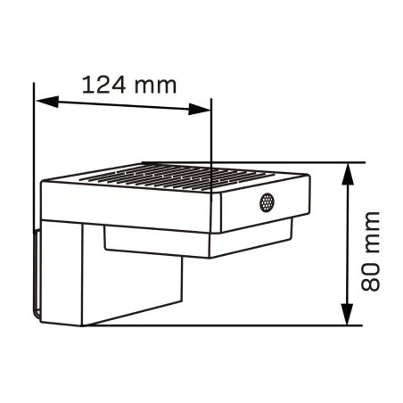 Lampy-solarne - kinkiet solarny led na elewację z czujnikiem ruchu czarny mali 329417 polux-goldlux 