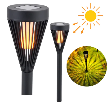 Lampy-solarne - lampa solarna pochodnia wbijana do ogródka eko1450 eko-light 