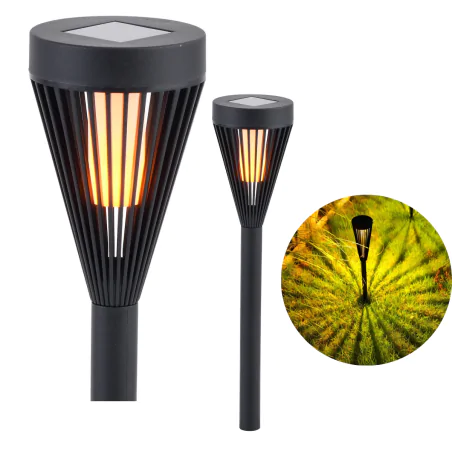 Lampy-solarne - lampa solarna pochodnia wbijana do ogródka eko1450 eko-light 