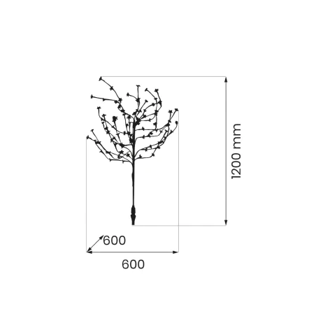Lampy-solarne - drzewko solarne do ogródka lampa świecące gałazki 120cm eko1448 eko-light 