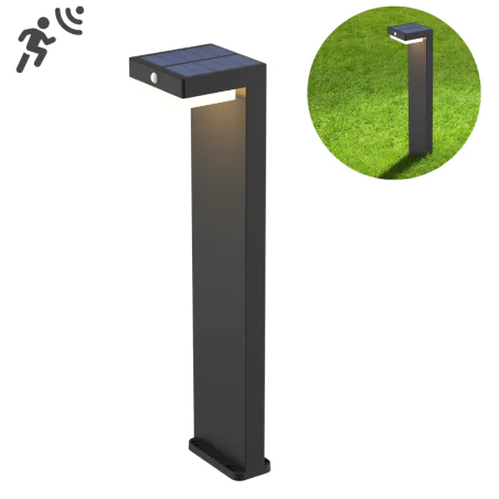 Lampy-solarne - lampa solarna ogrodowa stojąca led z czujnikiem ruchu z usb mali 329424 polux-goldlux 