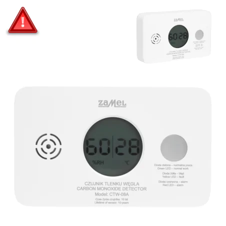 Czujniki-czadu - czujnik czadu tlenku węgla zasilany bateriami zamel 