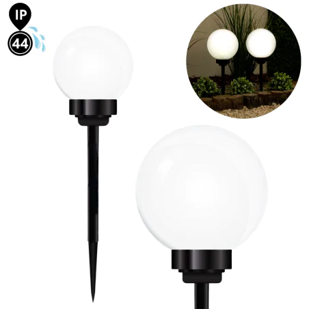 Lampy-solarne - lampka solarna led kula o średnicy 20cm do dekoracji ogrodu lumsol1020 lumiled 