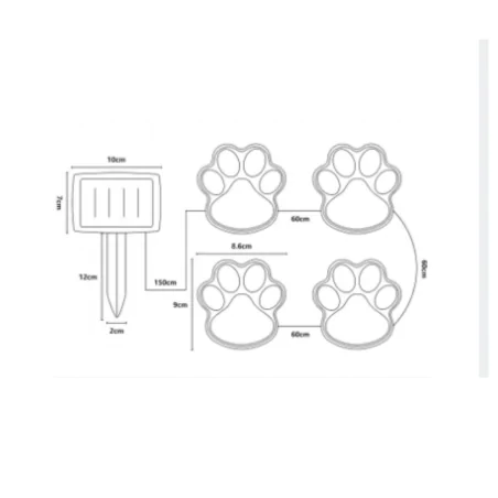 Swiecace-kule-i-girlandy - lampa solarna girlanda ogrodowa wbijana psie łapki zimne światło 3645 lvt 