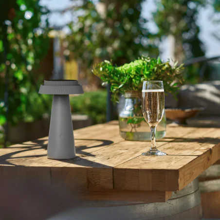 Lampy-solarne - lampa solarna stołowa ogrodowa led grzybek z opcją ładowania przez usb marakesz 329820 polux-goldlux 