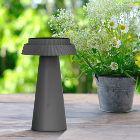 Lampy-solarne - lampa solarna stołowa ogrodowa led grzybek z opcją ładowania przez usb marakesz 329820 polux-goldlux 