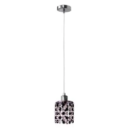 Oswietlenie - royal lampa wisząca 1x40w g9 chrom+kryształki czarne candellux