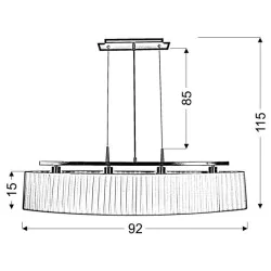 Oswietlenie - berg lampa wisząca 4x40w e14 patyna abażur biały candellux 