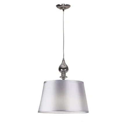 Oswietlenie - prima lampa wisząca chromowy 1x60 e27 abażur srebrny candellux 