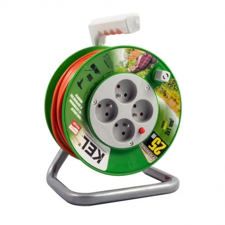 Przedluzacze-bebnowe - przedłużacz bębnowy pomarańczowy 25 metrów z uziemieniem pb-st/m/25m/3x1/h05vv-f plastrol 