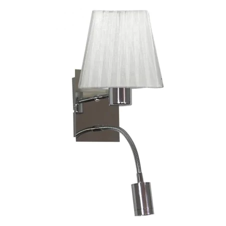 Oswietlenie - sylwana lampa kinkiet 1x40w e14 + led z wyłącznikiem chrom / biały kwadrat candellux 