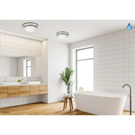 Oswietlenie - roda lampa sufitowa plafon 265 1x60w e27 chrom ip44 candellux 